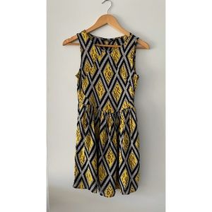 Geometric leopard print dress